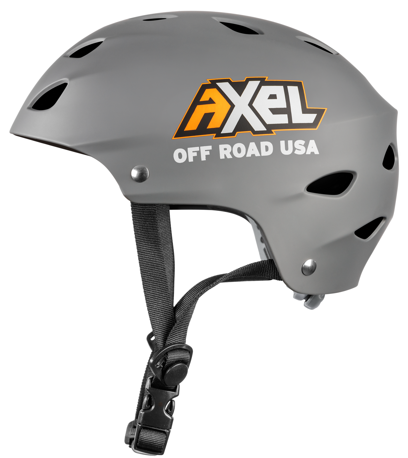 Side view AXEL Off Road Trail Helmet Gray