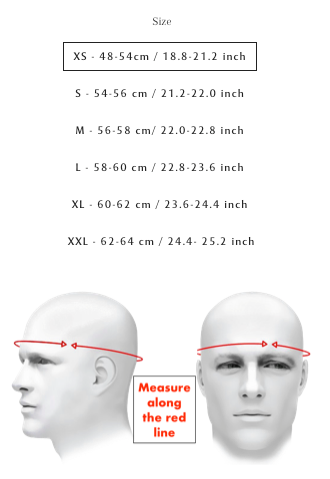 Off Roading Helmet Size Chart