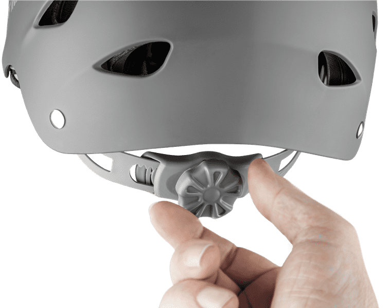 Adjustable dial on Off Roading Helmet for maximum comfort while riding off road