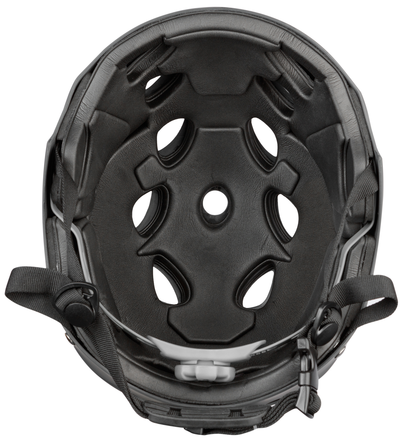 Inside View of Gray Off Roading Helmet
